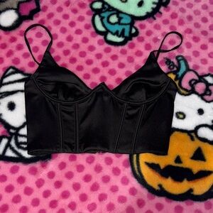 Whitefox Black Bustier Top